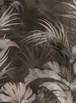 Artistic,Drawing,Depicting,Tropical,Plants,,Drawing,In,Dark,Colors,,Photo
