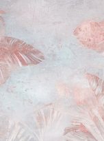 Illustration,Of,Wallpaper,Design,With,Tropic,Leaves,On,Textured,Background.