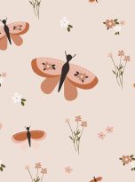 Spring,Seamless,Pattern.,Boho,Florals,,Butterfly,,Flower.,Perfect,For,Kids