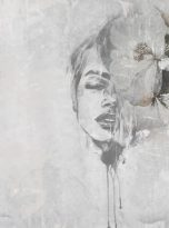 Fototapeta-Spectacular-Watercolor-Woman-Face-With-White-Flower.-Digital-Art