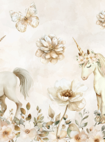 Fototapeta Beżowe Jednorożce Mini