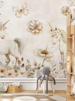 Fototapeta Beżowe Jednorożce wizka 1