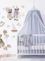 Vintage Blue Bears 100 x100 cm