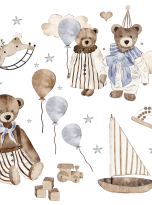 Vintage Blue Bears 100 x100 cm wizka